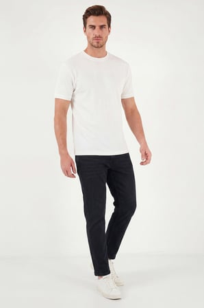 Buratti Pamuklu Slim Fit Normal Bel Jeans Erkek KOT PANTOLON 5901C83MILANO SİYAH