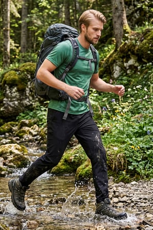 Buratti Normal Kalıp Lastikli Bel Düz Paça Trekking Pantolon Erkek PANTOLON 693159 SİYAH
