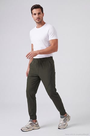 Buratti Normal Kalıp Lastikli Bel Düz Paça Trekking Pantolon Erkek PANTOLON 693159 HAKİ