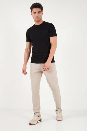 Buratti Slim Fit Normal Bel Boru Paça Denim Pantolon Erkek KOT PANTOLON 5545C82MILANO BEJ