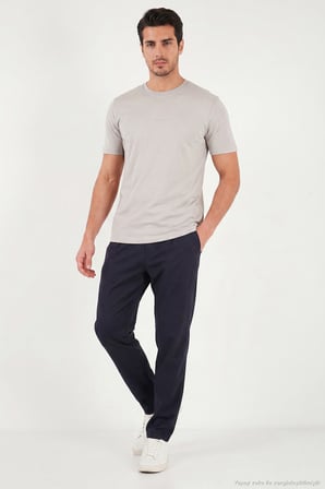 Buratti Slim Fit Normal Bel Boru Paça Denim Pantolon Erkek KOT PANTOLON 5545C82MILANO LACİVERT