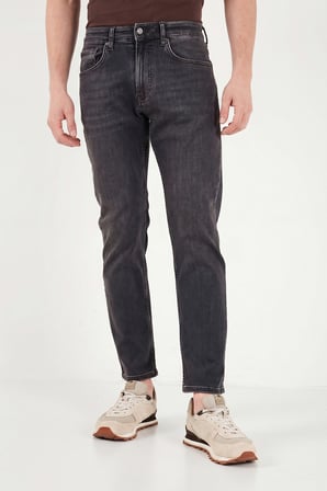 Buratti Pamuklu Comfort Fit Normal Bel Jeans Erkek KOT PANTOLON 4412C88TEXAS SİYAH