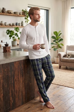Buratti Lastikli Bel Düz Paça Ultra Soft Polar Pijama Altı Erkek PİJAMA ALTI 6098001 YEŞİL