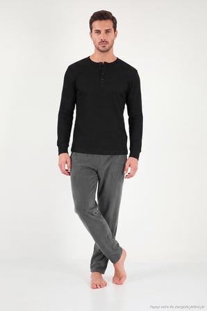 Buratti Lastikli Bel Düz Paça Ultra Soft Polar Pijama Altı Erkek PİJAMA ALTI 6098001 ANTRASİT