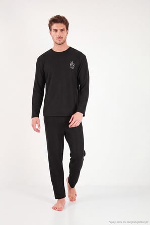 Buratti Ultra Soft Minimal Nakışlı Uzun Kollu Pijama Takımı Erkek PİJAMA TAKIMI 6575009