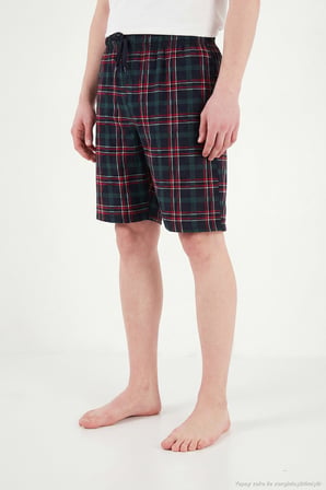 Buratti Pamuklu Regular Fit Bağlamalı Cepli Pijama Şort Erkek ŞORT 6574004 YEŞİL