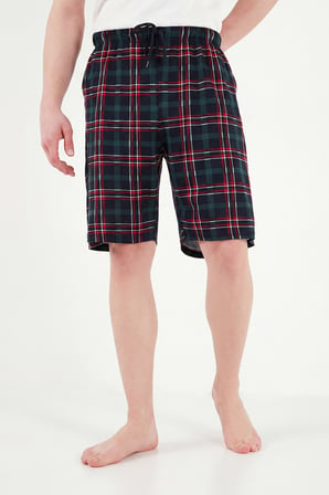 Buratti Pamuklu Regular Fit Bağlamalı Cepli Pijama Şort Erkek ŞORT 6574004 YEŞİL