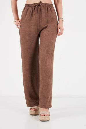 Lela Regular Fit Bağlama Detaylı Kolsuz Takım Bayan TAKIM 5866787 KAHVE