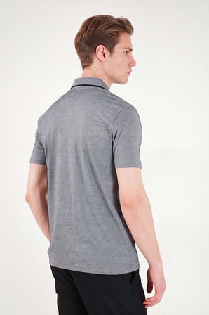 Buratti Pamuklu Regular Fit Göğüs Cepli Düğmeli Polo T Shirt Erkek POLO T SHİRT 4565001 KOYU SİYAH