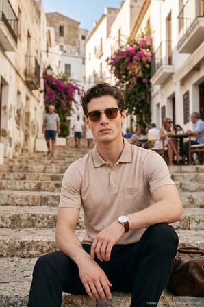 Buratti Pamuklu Regular Fit Göğüs Cepli Düğmeli Polo T Shirt Erkek POLO T SHİRT 4565001 BEJ
