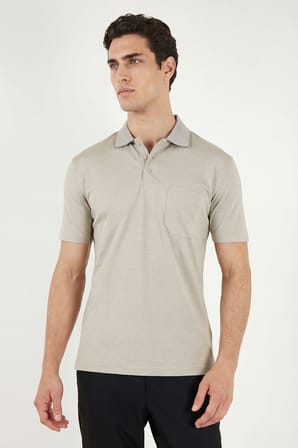 Buratti Pamuklu Regular Fit Göğüs Cepli Düğmeli Polo T Shirt Erkek POLO T SHİRT 4565001 ÇAĞLA