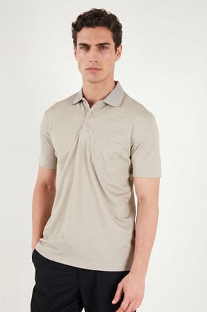 Buratti Pamuklu Regular Fit Göğüs Cepli Düğmeli Polo T Shirt Erkek POLO T SHİRT 4565001 ÇAĞLA