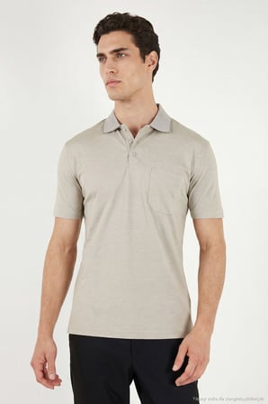 Buratti Pamuklu Regular Fit Göğüs Cepli Düğmeli Polo T Shirt Erkek POLO T SHİRT 4565001 ÇAĞLA