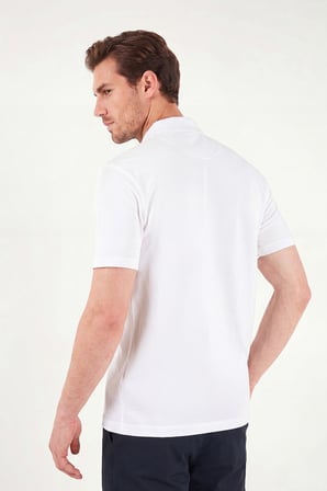 Buratti Pamuklu Regular Fit Göğüs Cepli Düğmeli Polo T Shirt Erkek POLO T SHİRT 4565001 BEYAZ