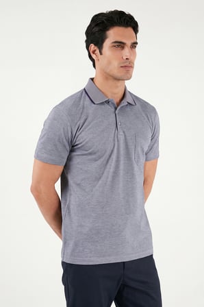 Buratti Pamuklu Regular Fit Göğüs Cepli Düğmeli Polo T Shirt Erkek POLO T SHİRT 4565001 KOYU LACİVERT