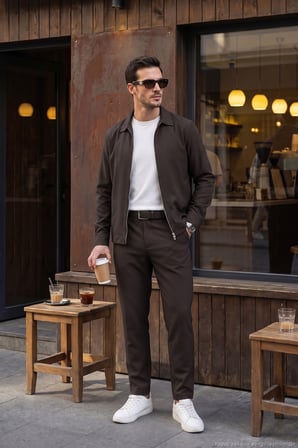 Buratti Regular Fit Belden Bağlamalı Düz Paça Pantolon Erkek PANTOLON CF26W6111111 KOYU KAHVE