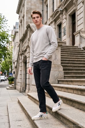 Buratti Pamuklu Normal Bel Boru Paça Jeans Erkek KOT PANTOLON 5901F03MILANO SİYAH