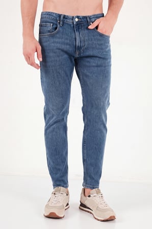 Buratti Pamuklu Normal Bel Boru Paça Jeans Erkek KOT PANTOLON 5901F05MILANO MAVİ