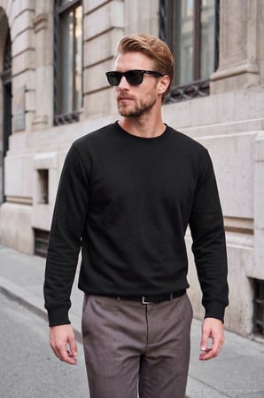 Buratti Pamuklu Relaxed Fit Bisiklet Yaka Sweat Erkek SWEAT 5901257 SİYAH