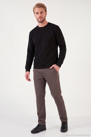 Buratti Pamuklu Relaxed Fit Bisiklet Yaka Sweat Erkek SWEAT 5901257 SİYAH