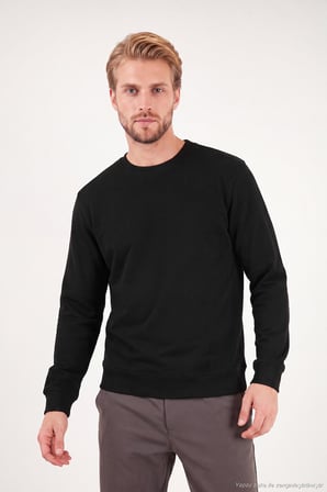 Buratti Pamuklu Relaxed Fit Bisiklet Yaka Sweat Erkek SWEAT 5901257 SİYAH