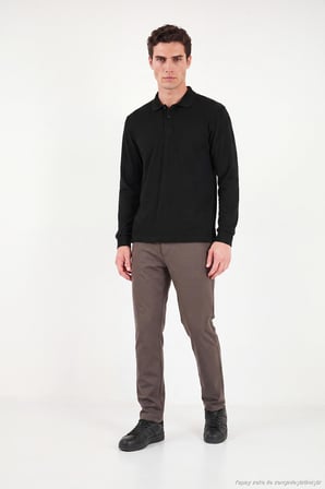 Buratti Pamuklu Düğmeli Polo Yaka Sweat Erkek POLO YAKA SWEAT 5905838 SİYAH