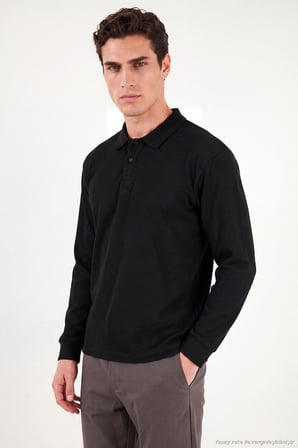 Buratti Pamuklu Düğmeli Polo Yaka Sweat Erkek POLO YAKA SWEAT 5905838 SİYAH