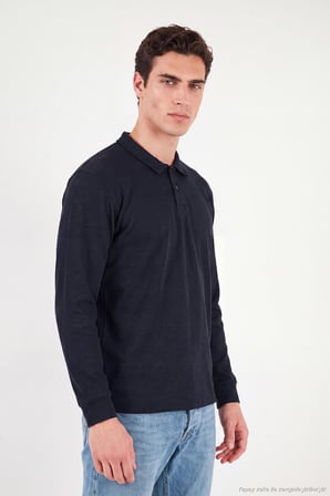 Buratti Pamuklu Düğmeli Polo Yaka Sweat Erkek POLO YAKA SWEAT 5905838 LACİVERT