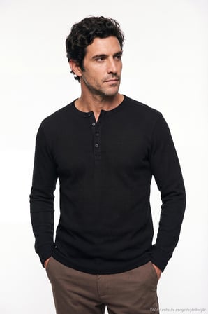 Buratti Pamuklu Regular Fit Düğmeli Bisiklet Yaka Sweat Erkek SWEAT 5905852 SİYAH