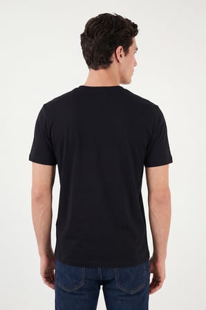 Buratti Pamuklu Relaxed Fit Bisiklet Yaka Basic T Shirt Erkek T SHİRT 5905884 SİYAH