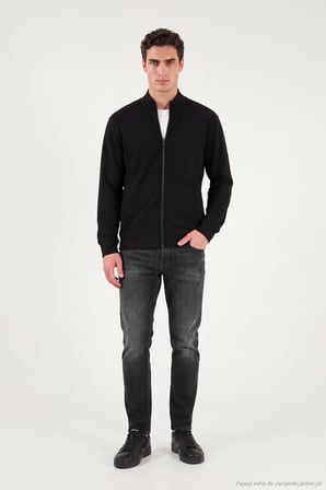 Buratti Pamuklu Regular Fit Dik Yaka Cepli Hırka Erkek HIRKA 5905891 SİYAH