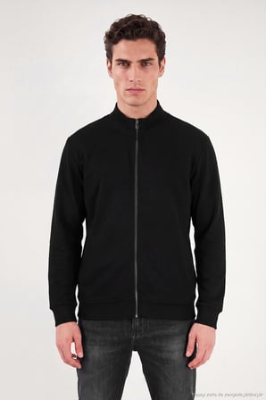 Buratti Pamuklu Regular Fit Dik Yaka Cepli Hırka Erkek HIRKA 5905891 SİYAH