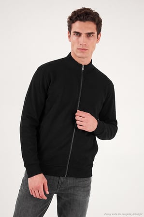 Buratti Pamuklu Regular Fit Dik Yaka Cepli Hırka Erkek HIRKA 5905891 SİYAH