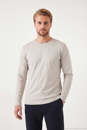 Buratti Pamuklu Bisiklet Yaka Basic Sweat Erkek SWEAT 59050742 TAŞ
