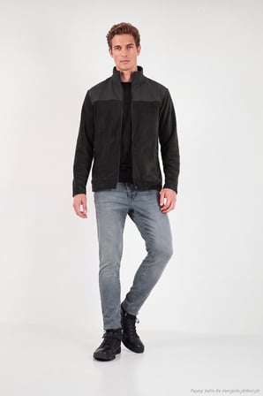 Buratti Regular Fit Garnili Dik Yaka Sıcak Tutan Polar Mont Erkek POLAR MONT 59060443 ANTRASİT
