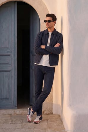 Buratti Pamuklu Normal Bel Boru Paça Jeans Erkek KOT PANTOLON 5901F10MILANO LACİVERT
