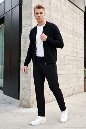 Buratti Regular Fit Düz Paça Bağlamalı Pantolon Erkek PANTOLON 6843700 SİYAH