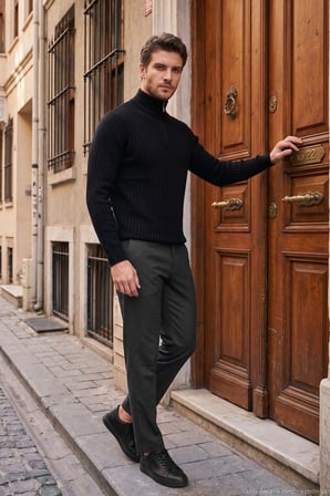 Buratti Normal Bel Regular Fit Düz Paça Pantolon Erkek PANTOLON 6843702 FÜME