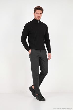 Buratti Normal Bel Regular Fit Düz Paça Pantolon Erkek PANTOLON 6843702 FÜME