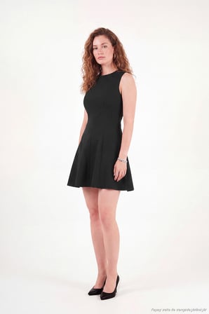 Lela A Kesim Dikiş Detaylı Mini Boy Davet Elbise Kadın ELBİSE 6523003 SİYAH