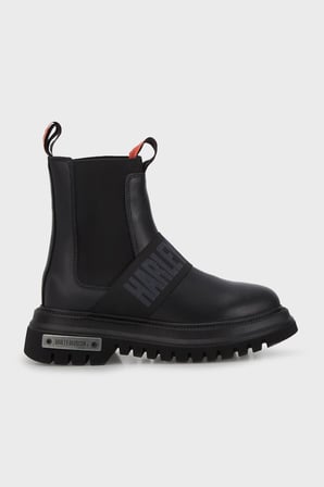 Harley Davidson Polperro Logolu Hakiki Deri Bot Erkek BOT 021M100557 CTN Black Deri