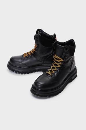 Harley Davidson Stein Hakiki Deri Bot Erkek BOT 021M100564 CTN Black Baskılı Deri
