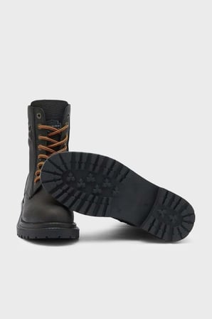 Harley Davidson Steven Logolu Fermuarlı Hakiki Deri Bot Erkek BOT 026M100065 CTN Black Baskılı Deri