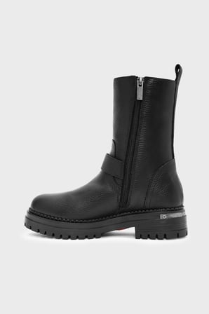 Harley Davidson Uptown Hakiki Deri Bot Kadın BOT 026Z100022 CTN Black Baskılı Deri