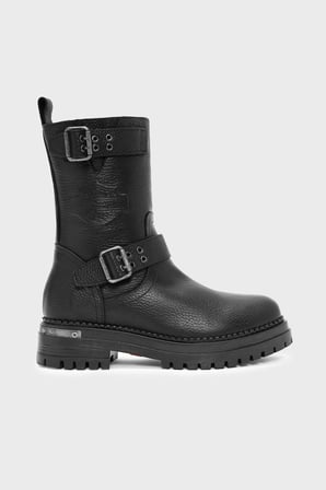 Harley Davidson Uptown Hakiki Deri Bot Kadın BOT 026Z100022 CTN Black Baskılı Deri