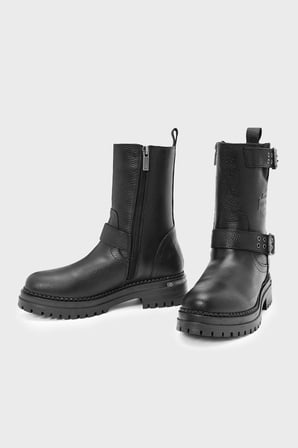 Harley Davidson Uptown Hakiki Deri Bot Kadın BOT 026Z100022 CTN Black Baskılı Deri