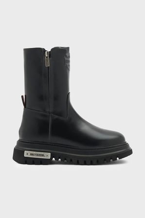 Harley Davidson River Fermuarlı Deri Bot Kadın BOT 026Z100026 CTN Black Deri