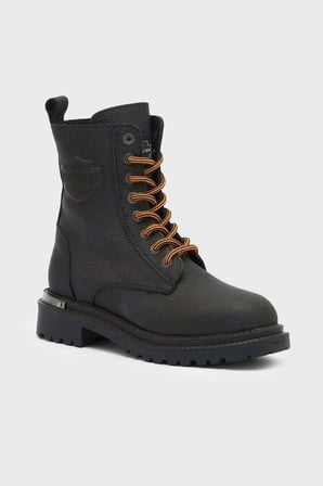 Harley Davidson Rebel Logolu Hakiki Deri Bot Kadın BOT 026Z100023 CTN Black Baskılı Deri