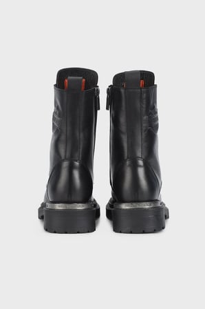Harley Davidson Rebel Logolu Hakiki Deri Bot Kadın BOT 026Z100023 CTN Black Baskılı Deri