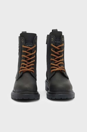 Harley Davidson Rebel Logolu Hakiki Deri Bot Kadın BOT 026Z100023 CTN Black Baskılı Deri